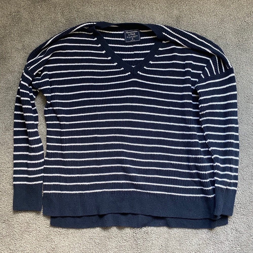 Navy and White Stripped Sweater